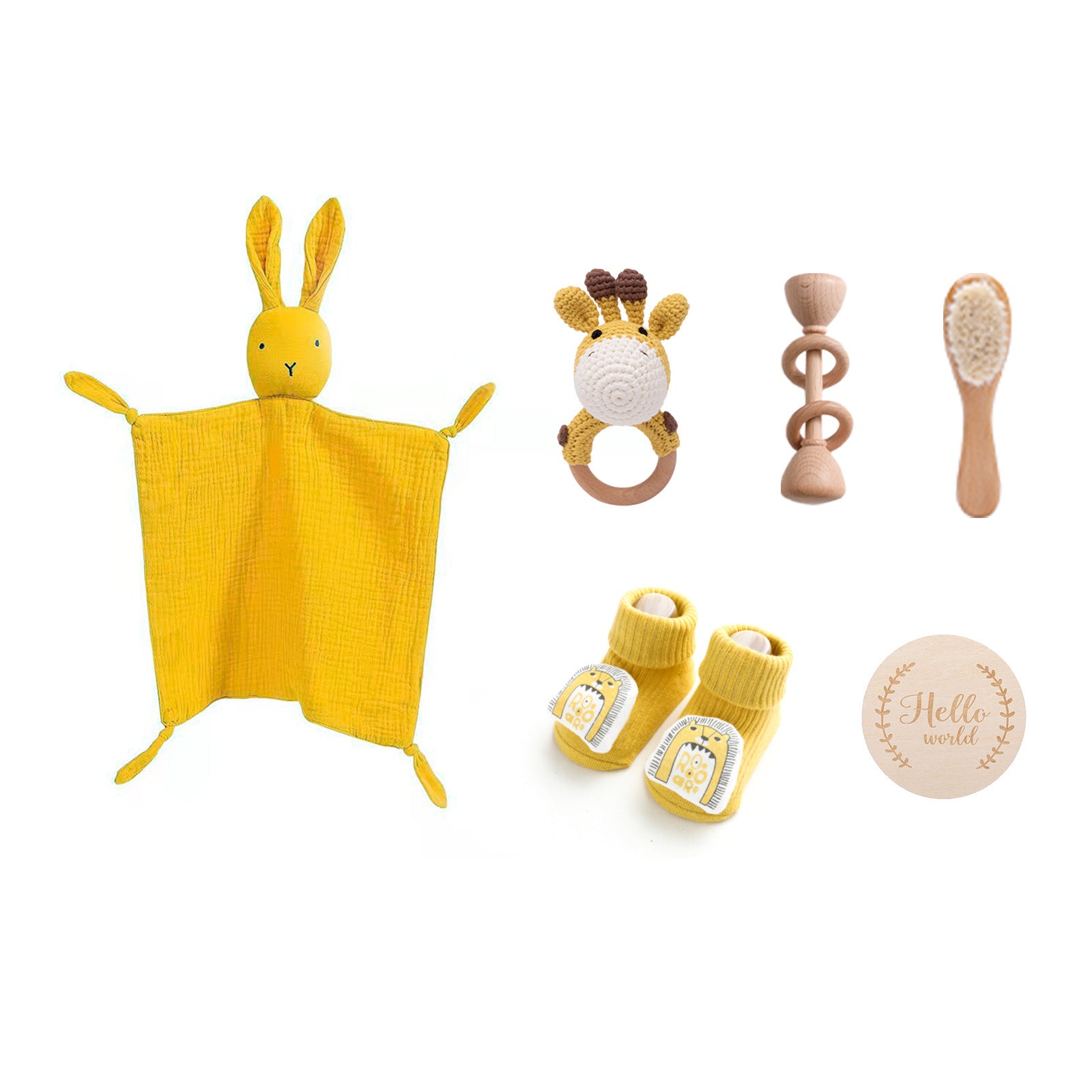 „Hello World“ Baby Geschenkset – Premium Bad- & Pflege-Set