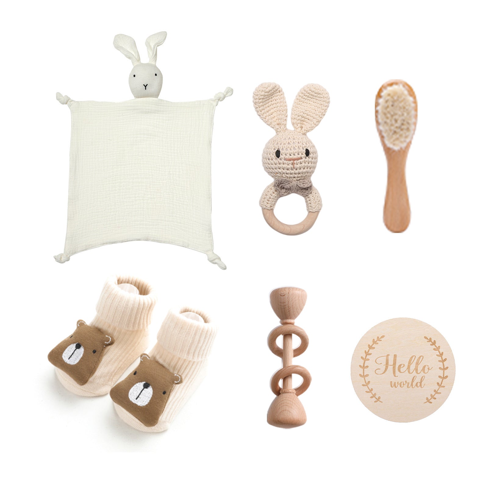 „Hello World“ Baby Geschenkset – Premium Bad- & Pflege-Set